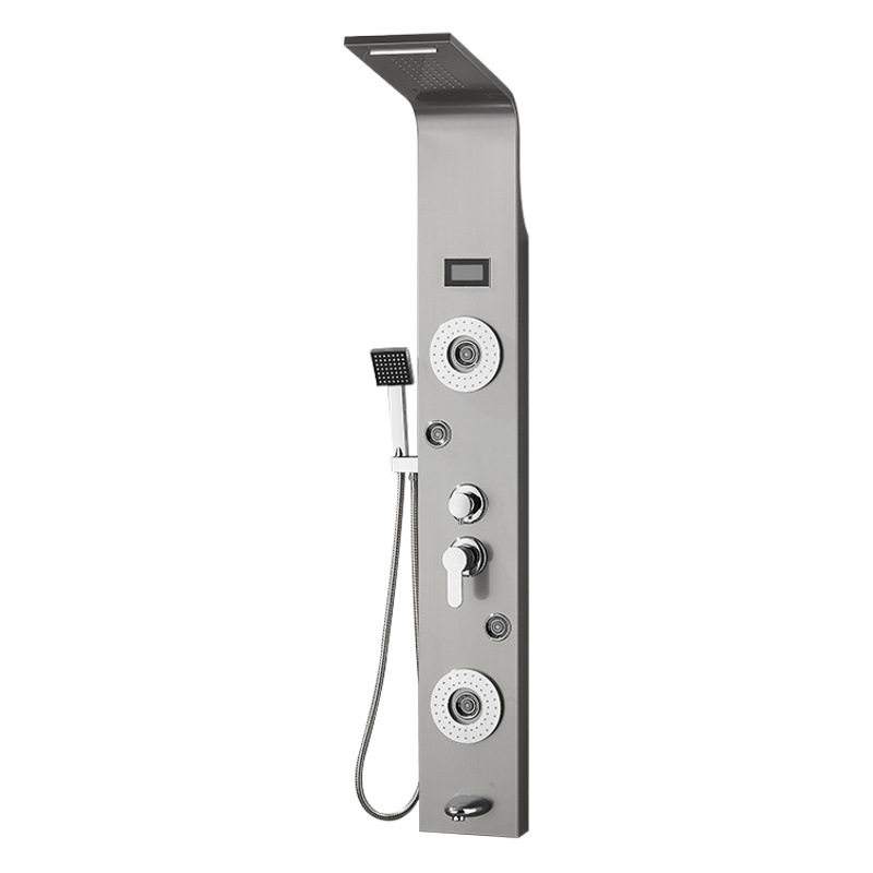 Cross-border stainless steel shower screen shower suit shower home wall-mounted smart constant temperature bathroom shower suit
