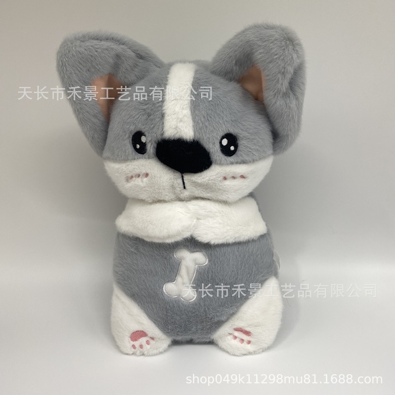 新商品は国境を越えて耳をたたいてかわいいぬいぐるみのコーギー犬が呼吸して発光して声を出して付き添います。|undefined