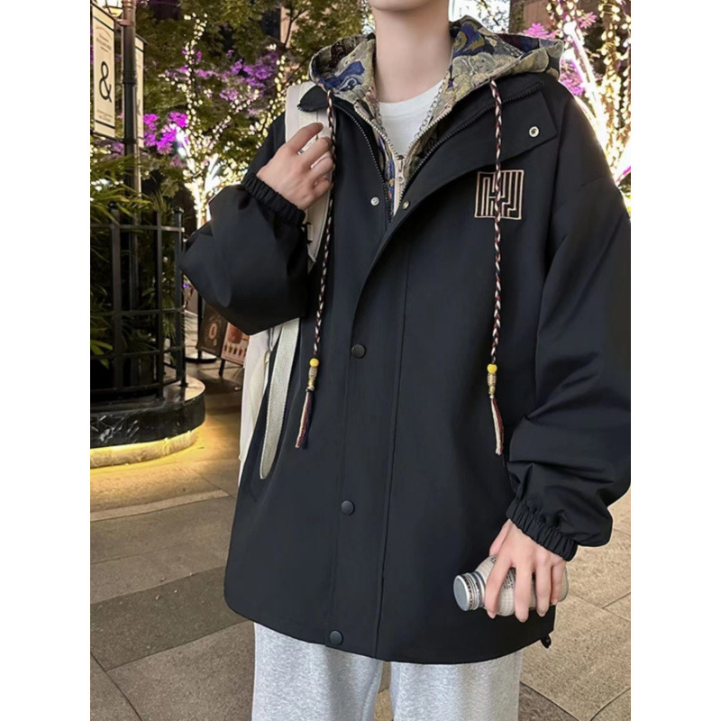 冲锋衣女2025新款假两件外套春秋季棒球服夹克新中式国风上衣|undefined