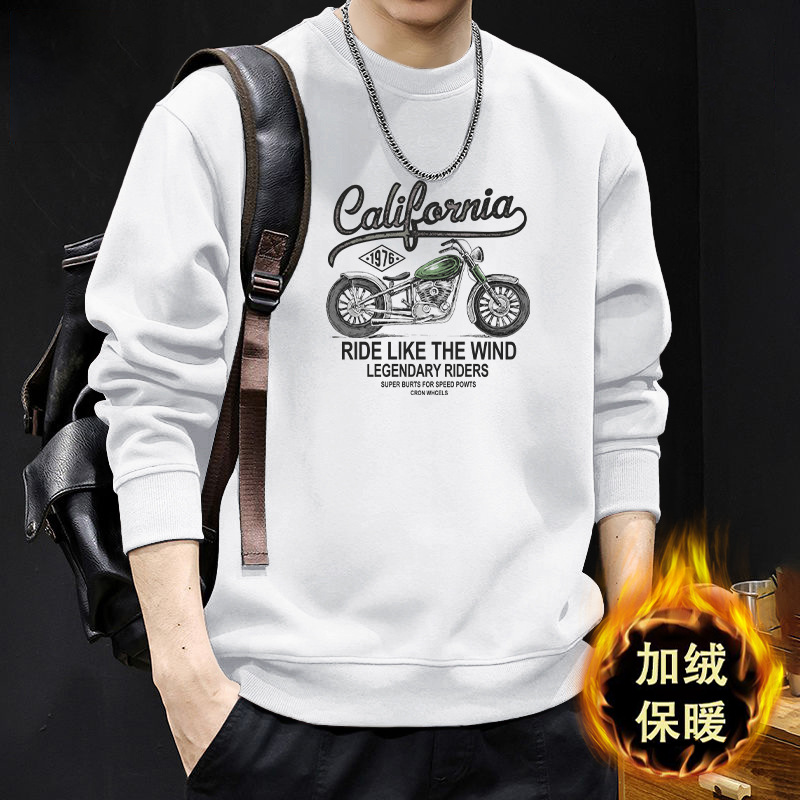 Vintage americano pesado camisa de cuello redondo para hombres primavera y otoño nueva moda juvenil alta sensación chaqueta