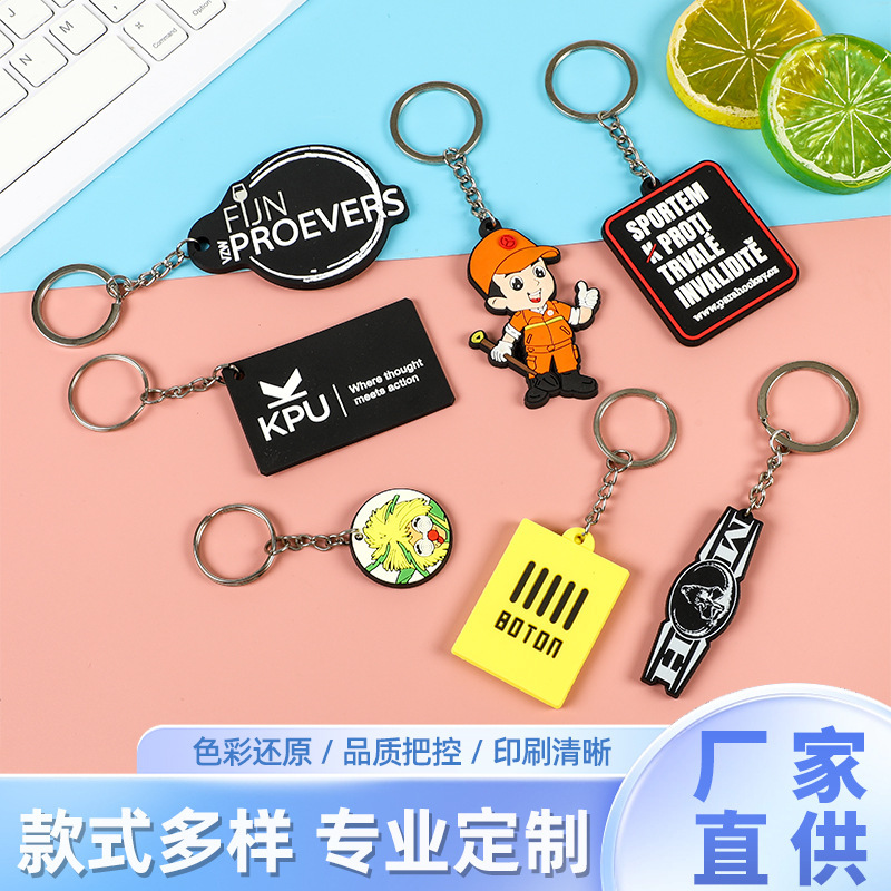 Cross-Border Pvc Soft Rubber Keychain Custom 3D Doll Pendant New Year's Day Christmas Backpack Decoration Cross-Border Pvc Soft Rubber Keychain Custom 3D Doll Pendant New Year's Day Christmas Backpack Decoration