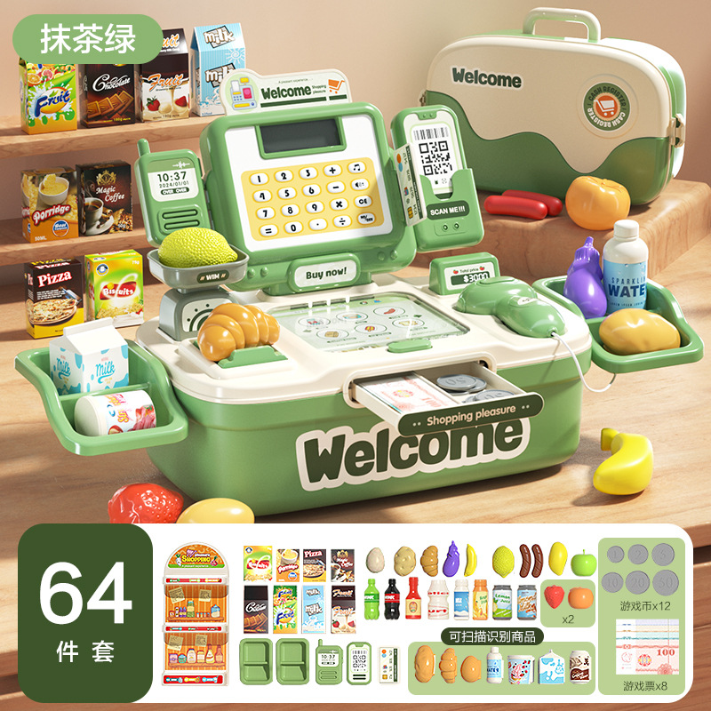 Caja registradora de juguete para niños supermercado simulación caja registradora para niñas