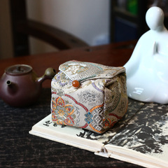 34色中式和風織錦蓋碗紫砂茶壺陶瓷杯茶具加厚棉布袋收納禮品包裝