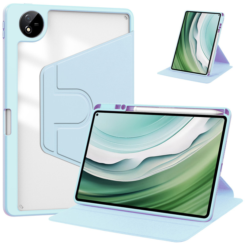 Suitable for Vivopadair 11.5inch Tablet Protective Case with 360-Degree Rotation, Horizontal and Vertical Support, Pen Slot, Transparent and Anti-Bending