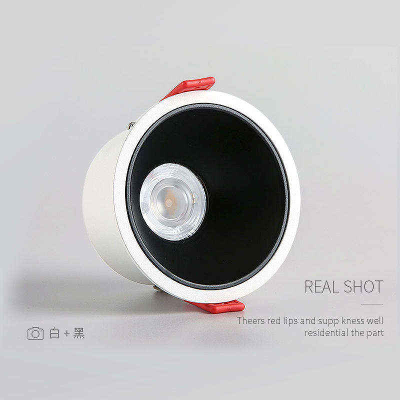 Luz LED antideslumbrante empotrada en el techo, para sala de estar, lámpara de techo, luz de barril integrada, foco para pasillo, uso doméstico, regulable.