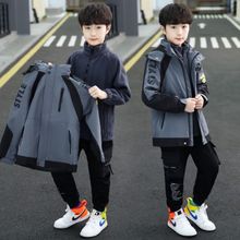 男童秋季冲锋衣+内胆两件套男孩子套装2163