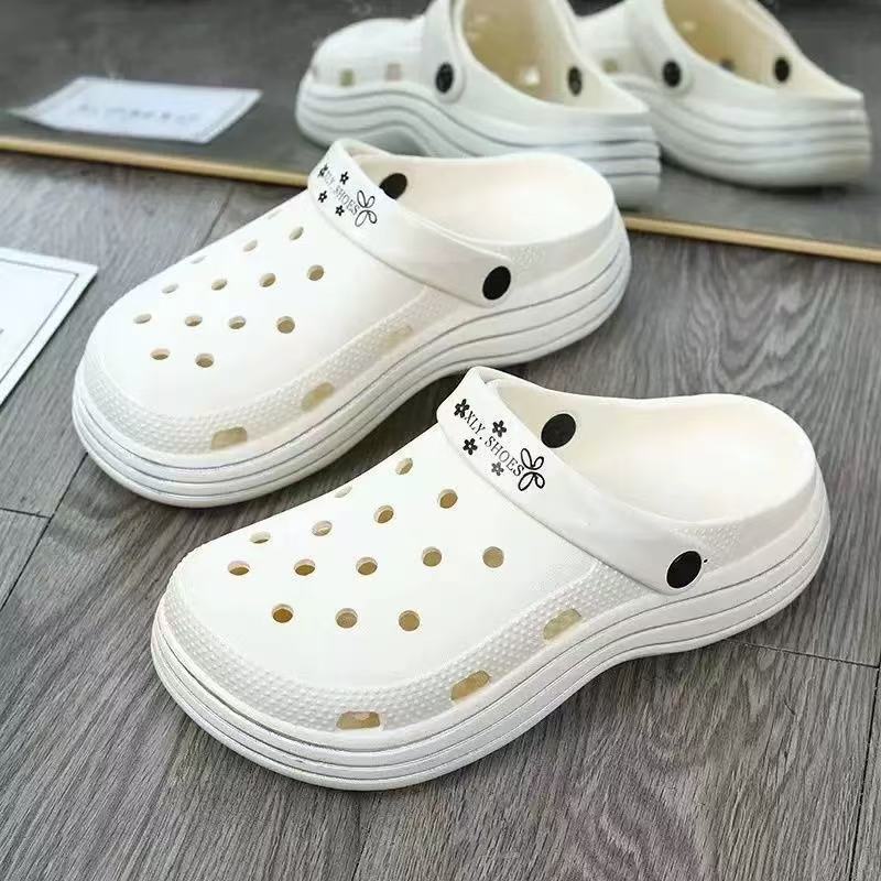 [쓰리라인 크록스] 화이트 [누드슈즈]