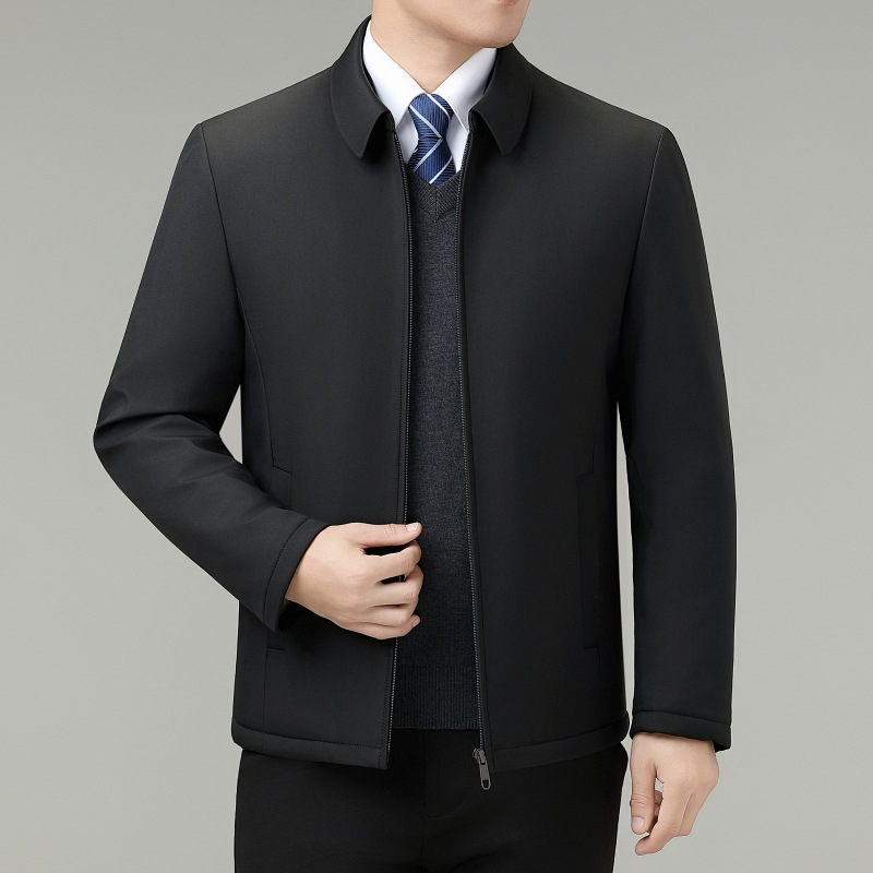 专柜男士翻领防寒棉服2025冬季新款商务休闲中年爸爸保暖男装外套