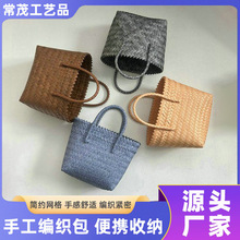 编织包新款篮子女春夏季编织包包沙滩度假休闲手提包草编包篮批发