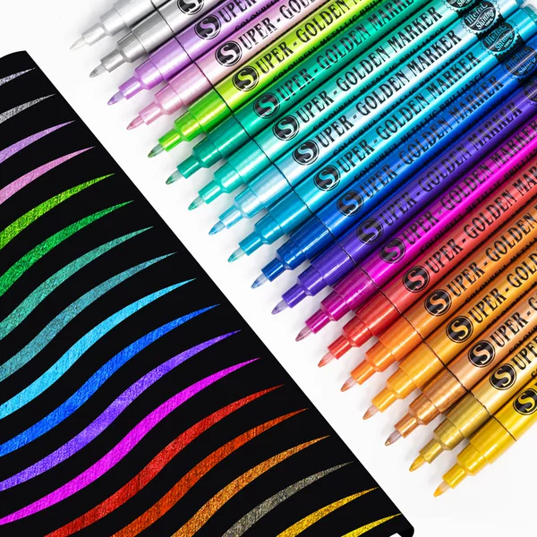 Guangna 1103 Super Gold Acrylic Marker Pen 18 Color Waterproof Metal Paint Pen High Gundam Painting Pen 0.7