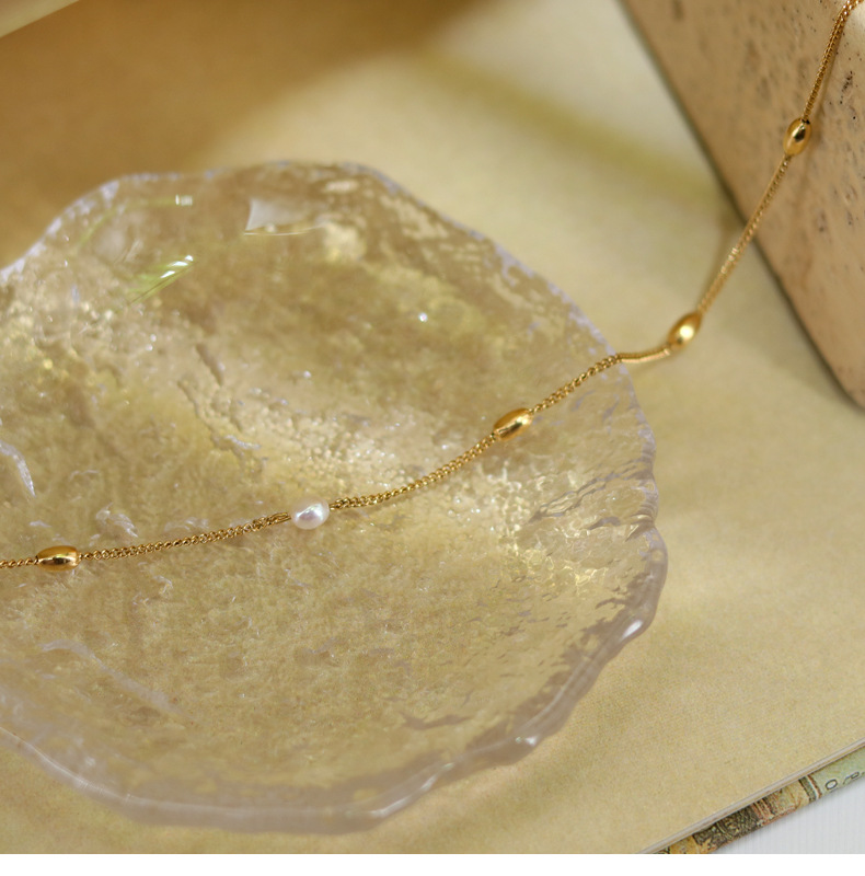 Simple Style Geometric Pearl Plating Pearl Necklace 1 Piece