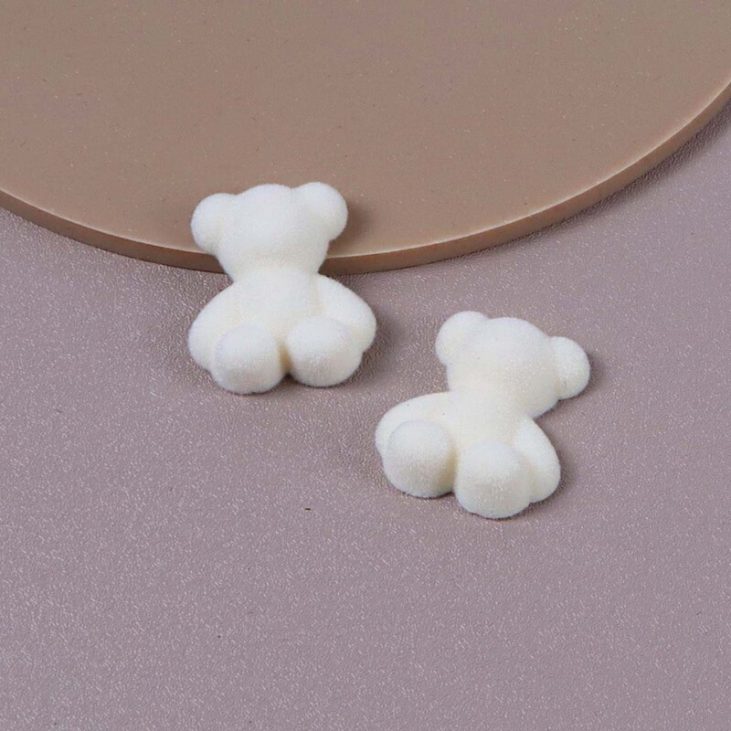 漫画かわいい植毛立体カラフルなクマのイヤリング頭飾りヘアアクセサリーヘアピンパッチ diy ジュエリーアクセサリー卸売|undefined