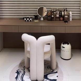 Internet Celebrity Makeup Chair, Dressing Stool, Girls' Wardrobe Style Backrest Chair, Cream Style Bedroom Dressing Table Wholesale