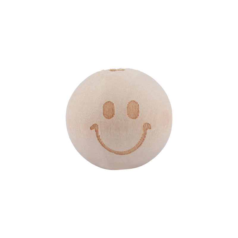 Nuevos suministros para bebés 18mm Hemu patrón cuentas redondas bebé chupete cadena teether pulsera juguete DIY Accesorios