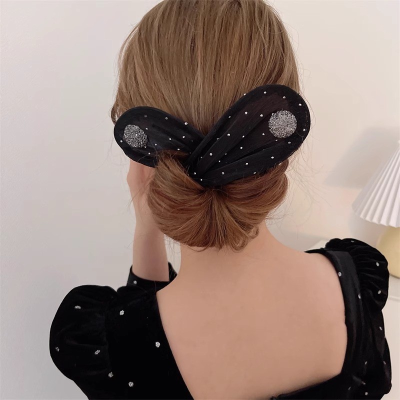 2025 nueva horquilla retorcida horquilla horquilla simple y elegante accesorios para el cabello lazo bola perezosa cabeza placa de cabello artefacto femenino