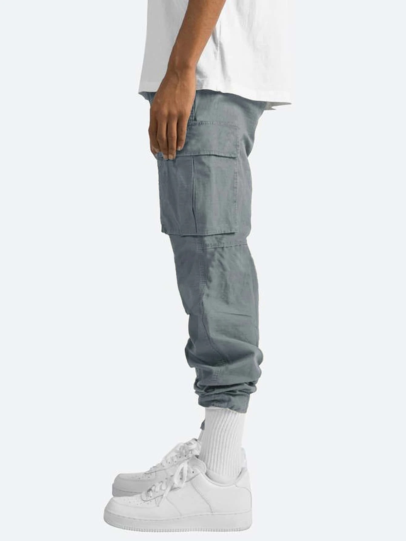 Pantalons décontractés pour hommes, nouveaux vêtements de travail d'été pour hommes avec cordon de serrage, pantalons décontractés multi-poches_voghion.com