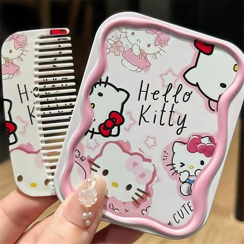 Hello Kitty, японский ручной складывающийся милый зеркало для студентов