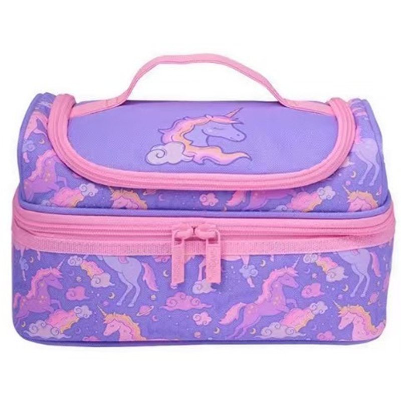 Australia smiggle estudiantes mochila de gran capacidad para niños paquetes de comidas de doble aislamiento térmico nuevo unicornio tigre dibujos animados