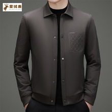 轻商务男士短款翻领羽绒服冬季修身百搭90白鸭绒休闲保暖夹克外套