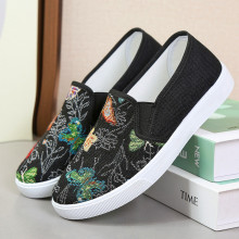 春夏渔夫软底防滑平底一脚蹬懒人鞋透气舒适时尚休闲百搭帆布鞋女