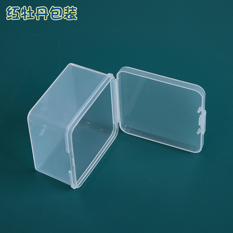 プラスチックの四角い箱の半透明の製品の包装箱の小物のu盤の箱は蓋のプラスチックの箱があります。|undefined