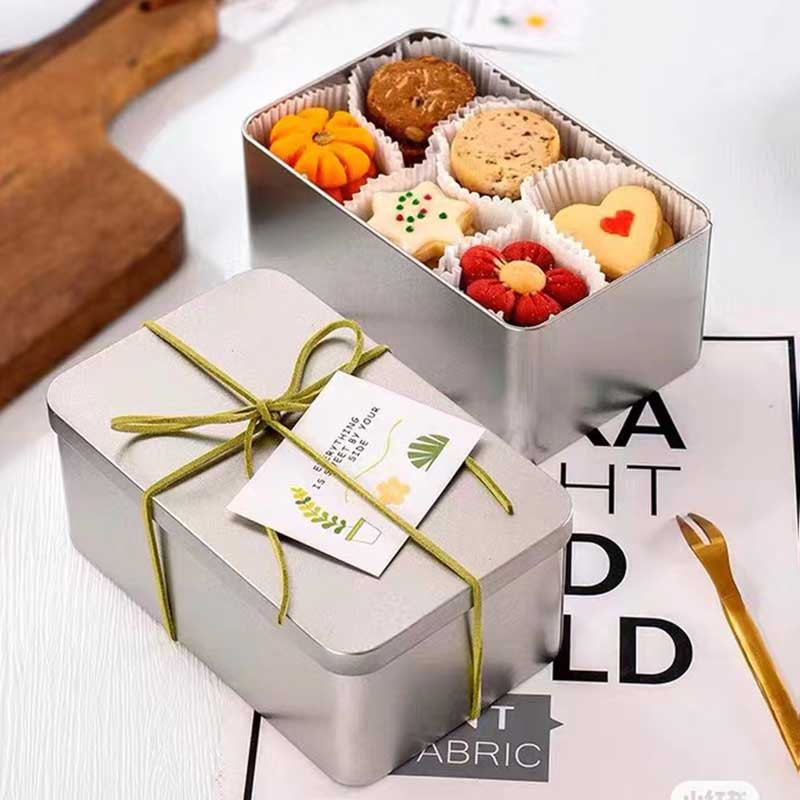 现货小红书曲奇饼干铁盒蛋糕月饼食品级马口铁盒烘焙铁盒包装