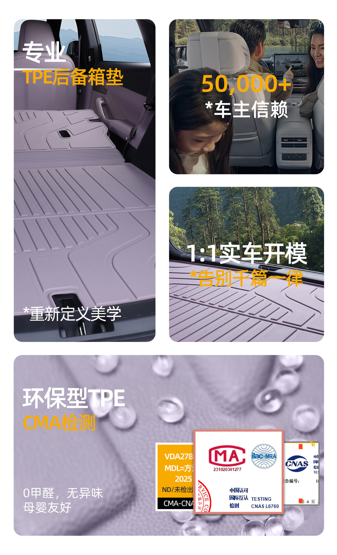 Suitable for Ledao L60 Trunk Mat, 24-26 Model Special Car Decoration and Modification Tpe Car Trunk Mat