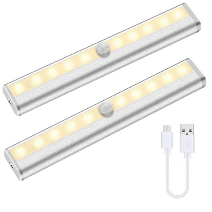 Lámpara LED con sensor de movimiento para armario, pasillo o dormitorio, luz nocturna portátil