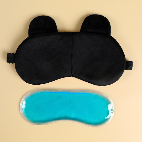 Summer Ice Cold Eye Mask, Cute Children Embroidered Ice Pack Eye Mask, Adult Light Blocking Adjustable Strap Eye Mask, Wholesale