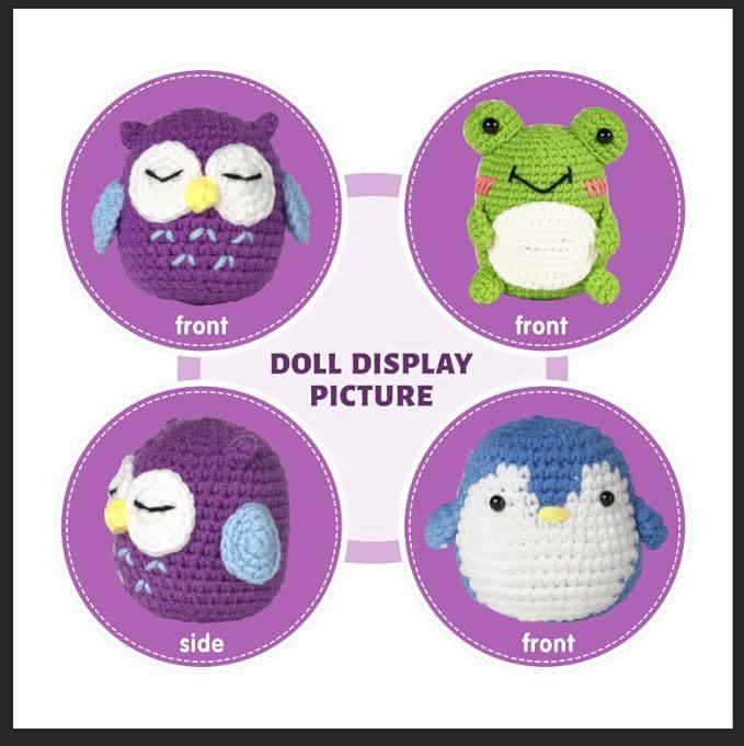 跨境热销玩偶编套件织动物钩针材料包毛线团钩织摆件手工制作DIY