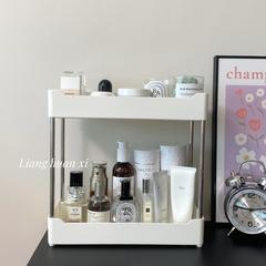 Wholesale Simple Double Layer Desktop Storage Shelf for Bathroom Kitchen Narrow Shelf Organizer Box Dorm Cosmetics
