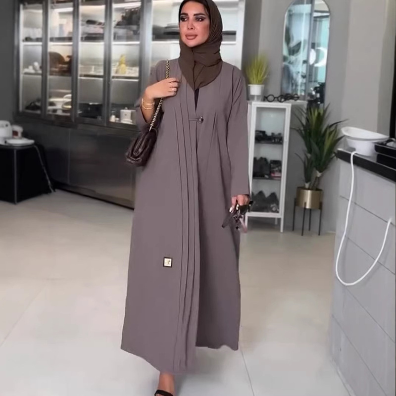 2026 European and American Amazon Cross-Border New Designer Style Elegant and Fashionable Solid Color Mid-Length Trench Coat Jacket