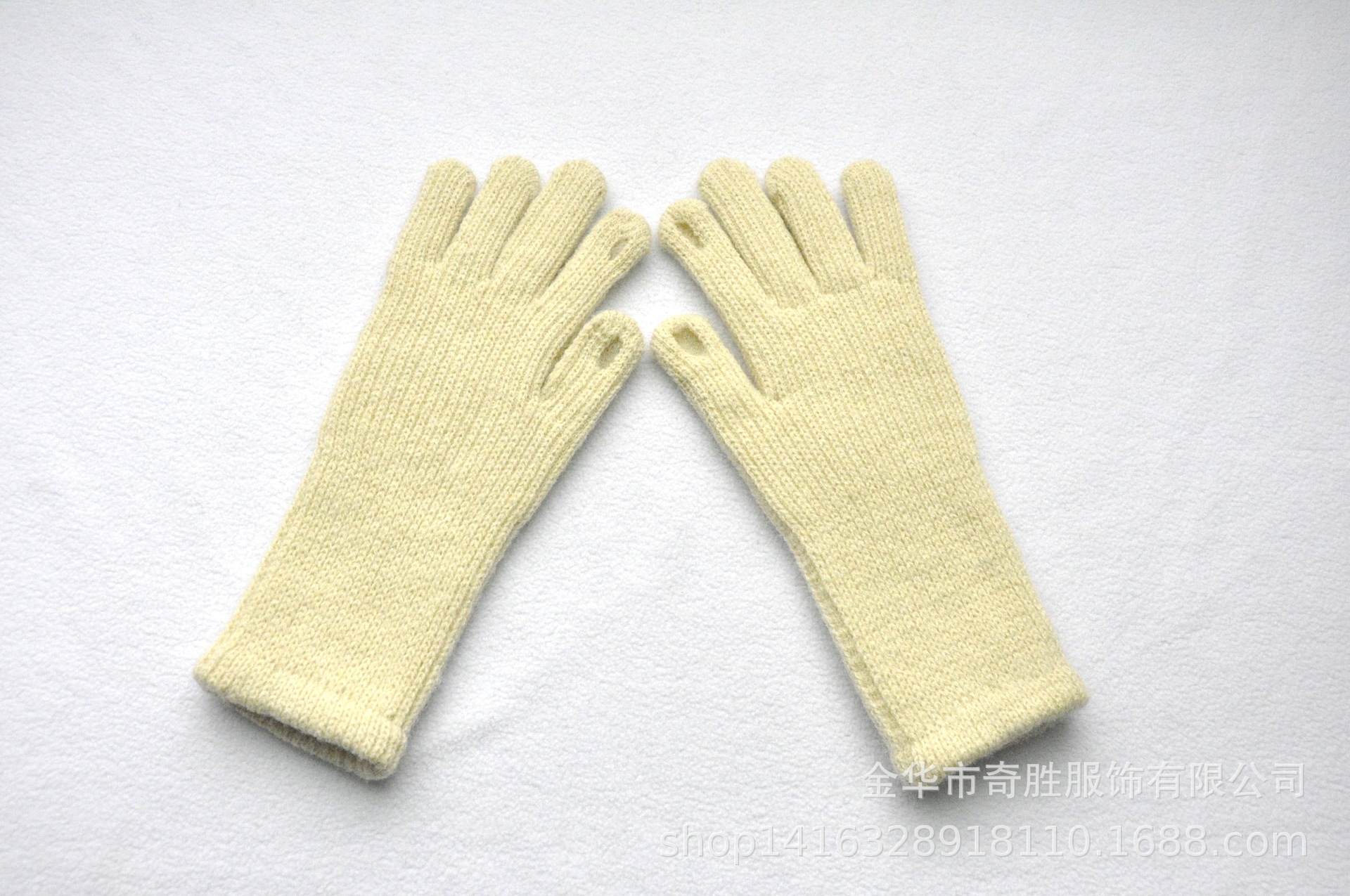 Invierno de las niñas de estilo coreano cálido puño alargado guantes de lana de alpaca gruesa lana de punto guantes de cinco dedos