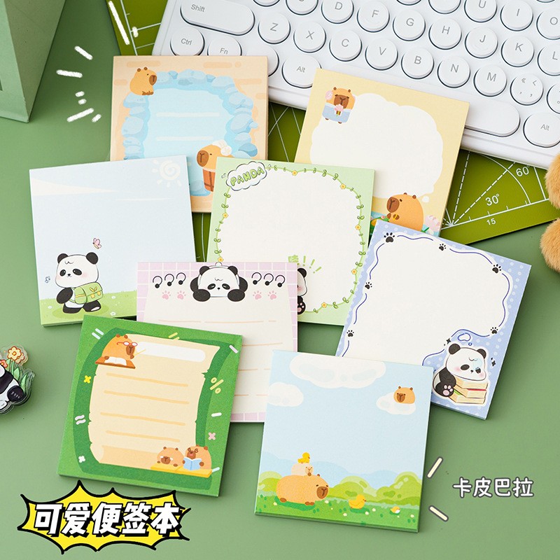 Panda note book tearable non-sticky cartoon sticky note small notebook cute portable high-looking simple note paper