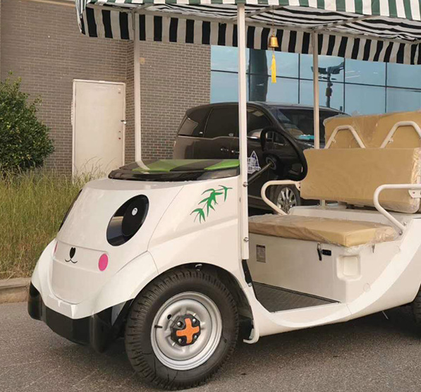 Wuling Electric Golf Cart for Resort Community Transportation, Shuttle Service, Sightseeing Cart, Golf Course, Cartoon Design, Long Battery Life