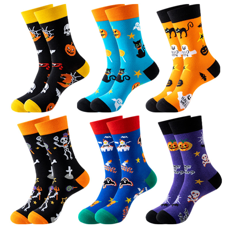halloween socks thanksgiving socks style a lot of 2025 style cross-border amazon christmas socks thanksgiving socks