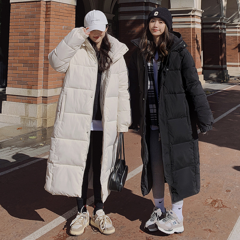Cross-border foreign trade new knee-length bread jacket cotton-padded women's 2024 winter thickened down cotton-padded jacket coat tide