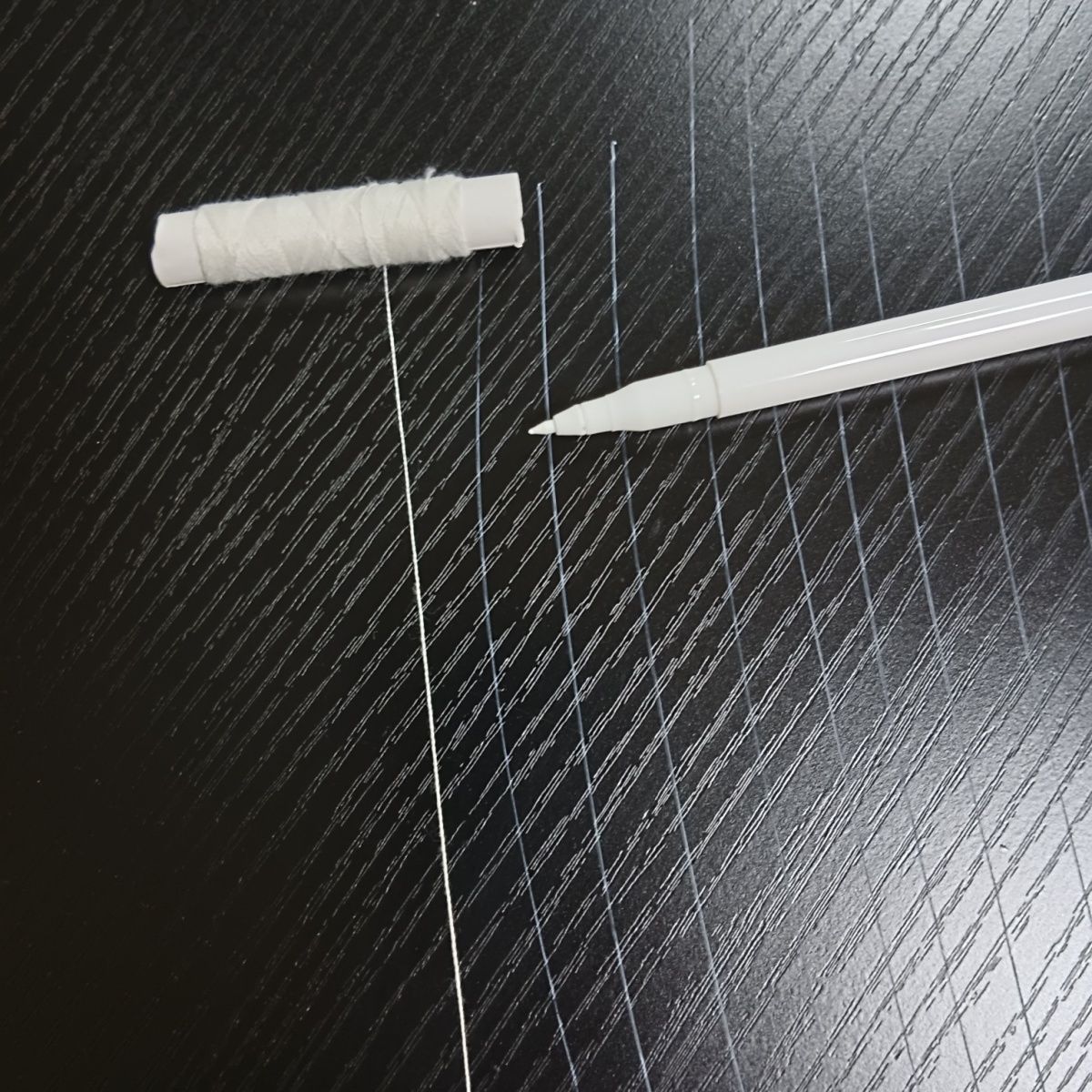 木工深色板画线笔细划0.4mm白色可擦记号笔生态板免漆线易擦