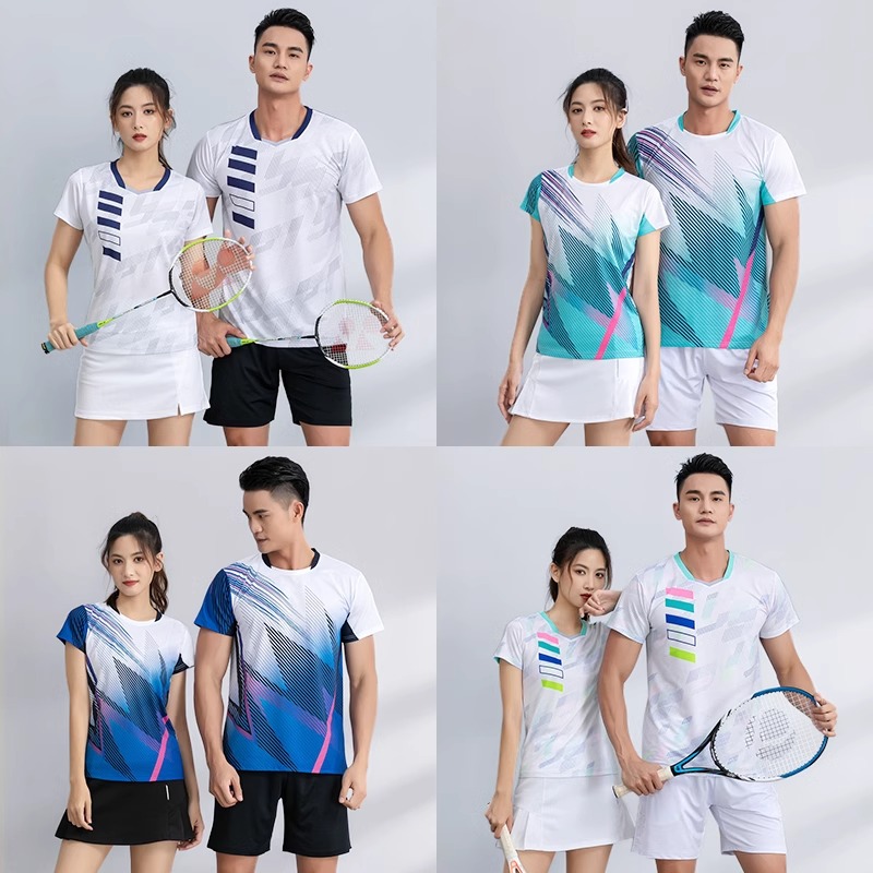 2025 New Badminton Suit for Men and Women, Quick-Drying Breathable Table Tennis Tennis Skirt Pants Volleyball Team Uniform with Number Printed
