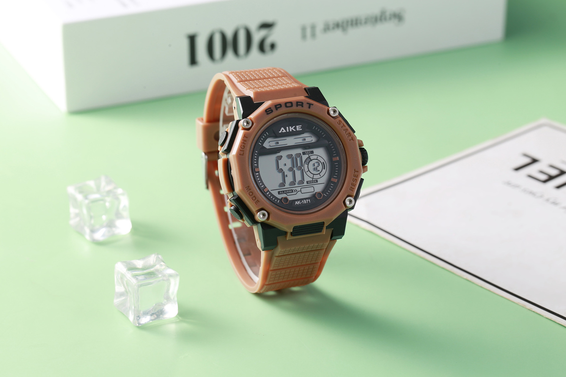 Reloj electrónico de despertador para estudiantes varones nuevo reloj electrónico de deportes impermeable multifuncional para adolescentes de secundaria y secundaria