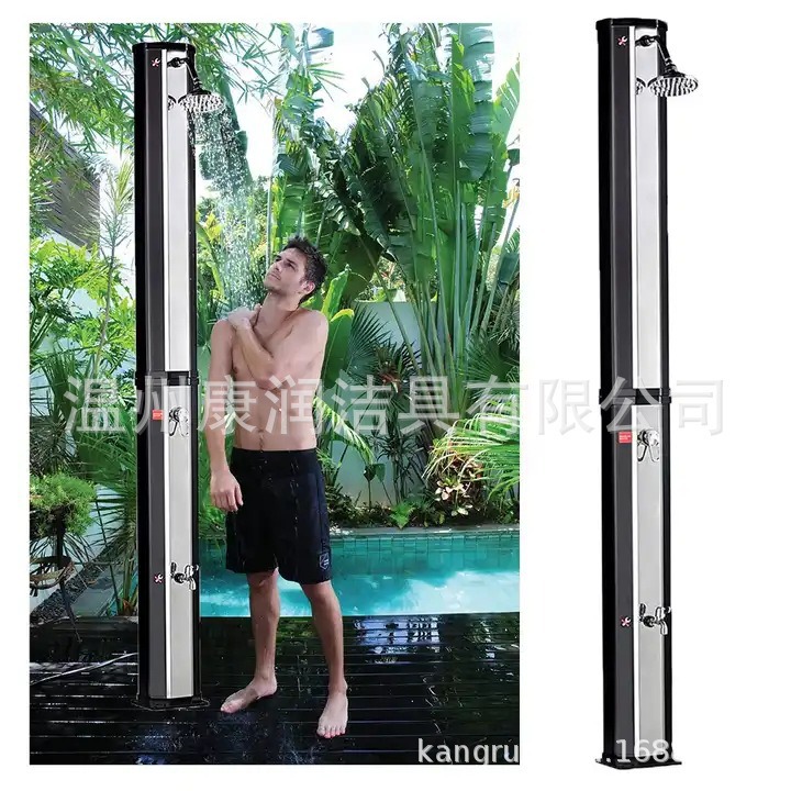 Ducha solar Kangrun de 60 litros de plata de gran capacidad exclusiva transfronteriza