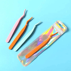 Factory false eyelashes tweezers eyebrow clip auxiliary tool false eyelashes auxiliary tool eyelash extension tweezers stainless steel eyebrow clip