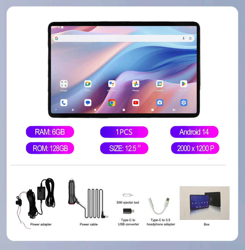 Cross-border bestseller 12.5inch HD external headrest monitor, multifunctional WiFi rear-seat entertainment screen