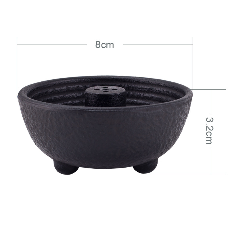 Inciensario Pequeño de Hierro Fundido Tres Patas Decorativo para Mesa de Té e Interiores image 8
