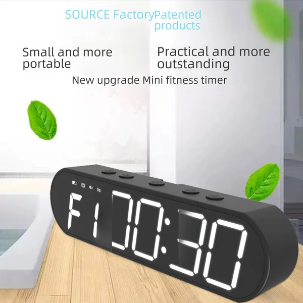 Cross-border hot sale fitness timer electronic clock multifunctional sports mini timer rechargeable with magnetic suction