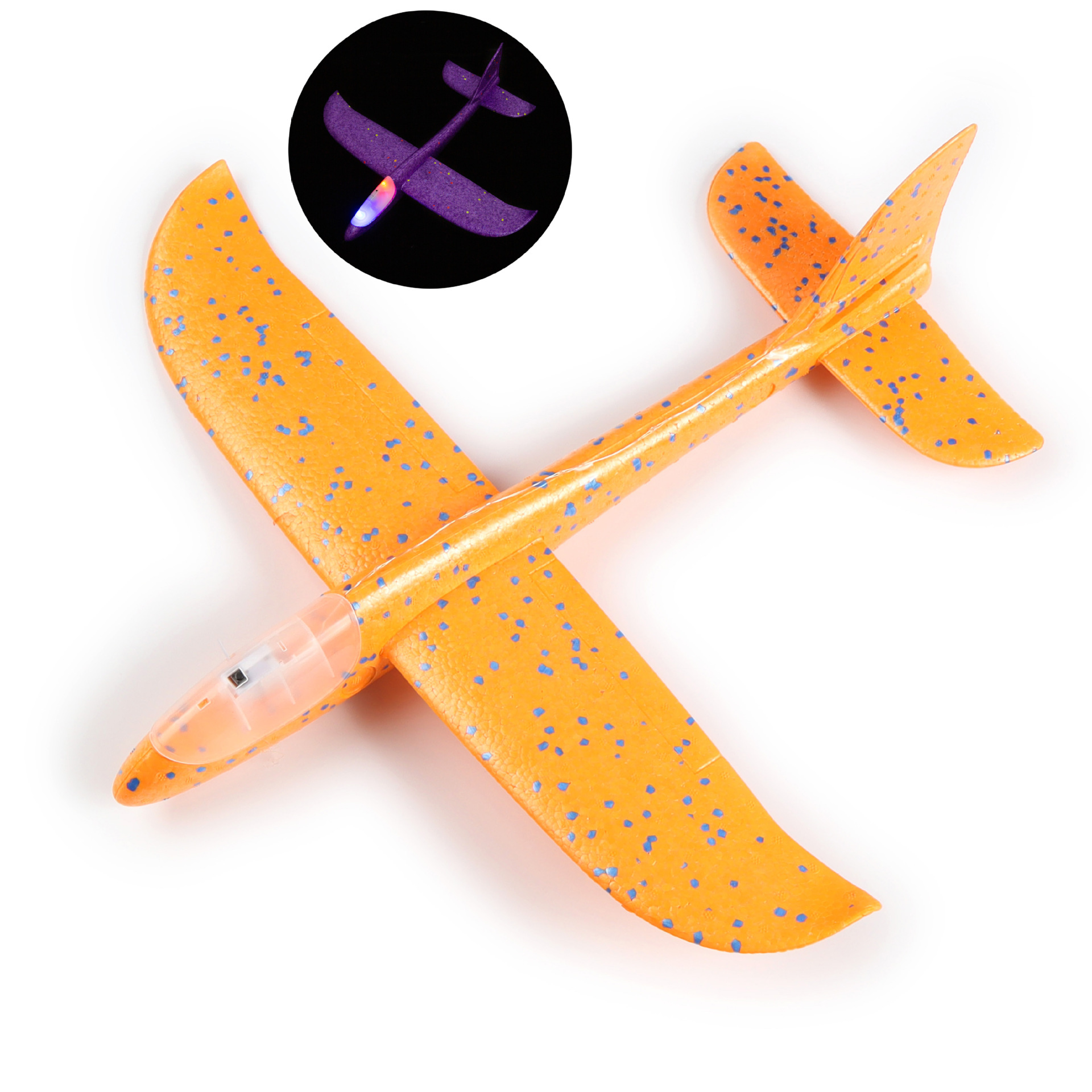 헤드라이트 48cm 손으로 던지는 항공기 (주황색)