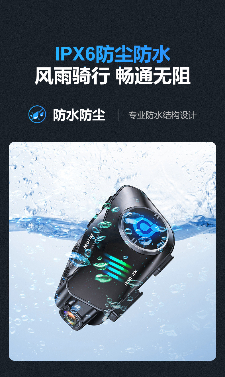 Q28-2X Helmet Bluetooth Headset Motorcycle Helmet Intercom Driving Recorder Video Motorcycle Intercom
