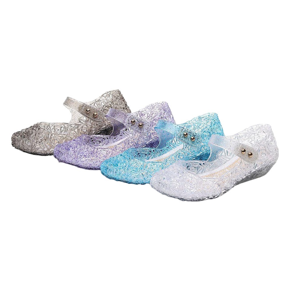 Foreign Trade Kidsren's Shoes Frozen Girls Elsa Princess Shoes Performance Shoes Bag Heels Girls High Heels Kidsren's Crystal Sandals