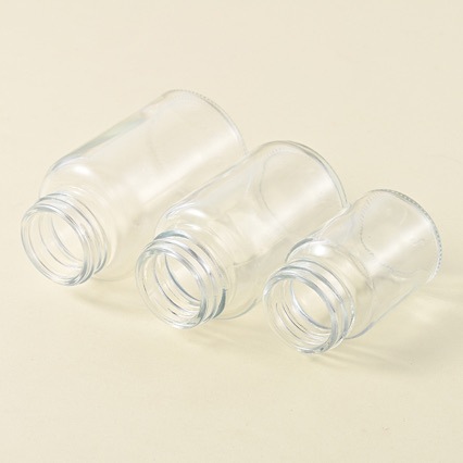 Vidrio esmerilado medicina botella de cápsula de glaseado transparente botella de Cordyceps botella de medicina sellada botella de subenvasada transparente botella de productos para el cuidado de la salud