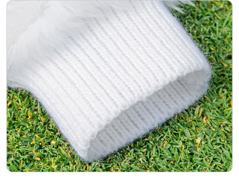 Găng tay nửa ngón golf PGM nữ giữ ấm lông thỏ giả đàn hồi cao — Một size chi tiết 18